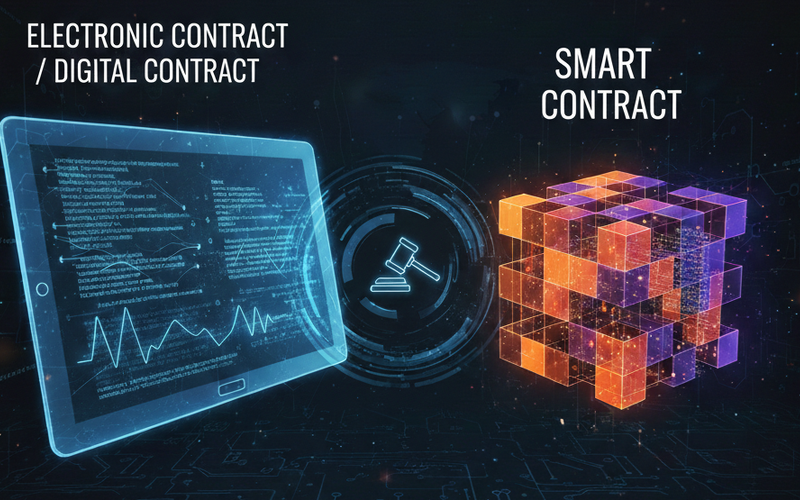 The Nature and Intersection of Digital and Smart Contracts